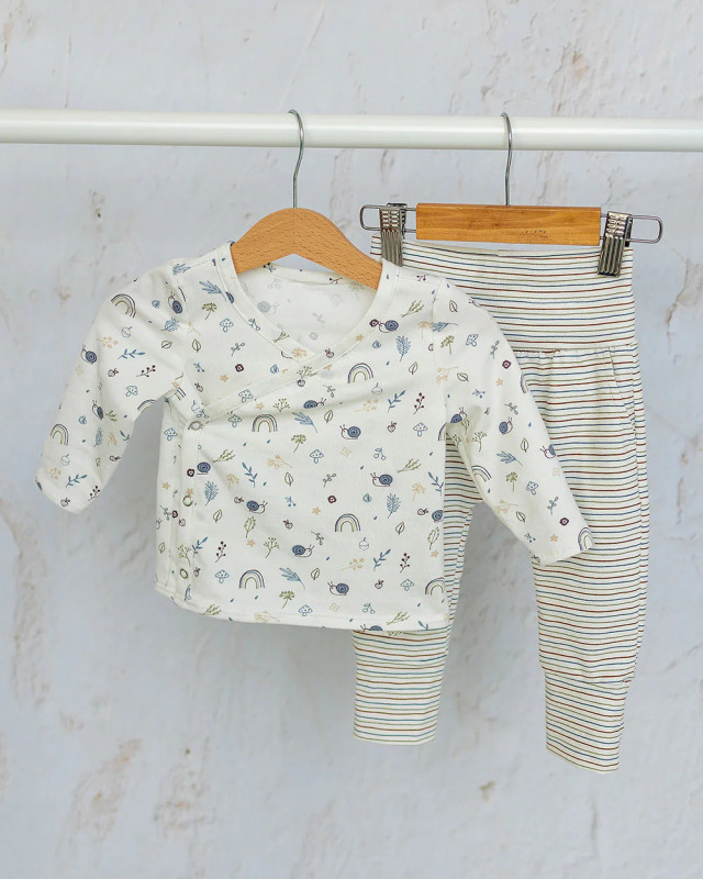 Tissu Jersey de Coton Petit Escargot Bleu - Mercerine