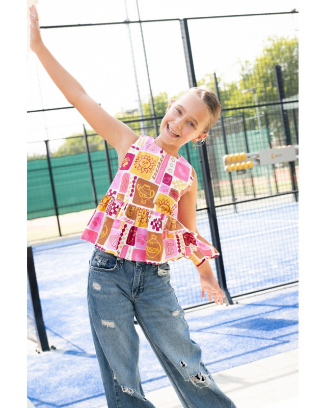 Popeline de Coton Summer Patchwork Ecru - Mercerine