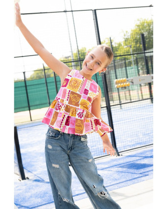 Popeline de Coton Summer Patchwork Ecru - Mercerine