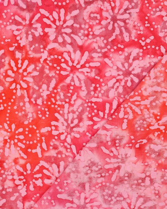 Coton Batik Aquarelle Floral Rose - Mercerine