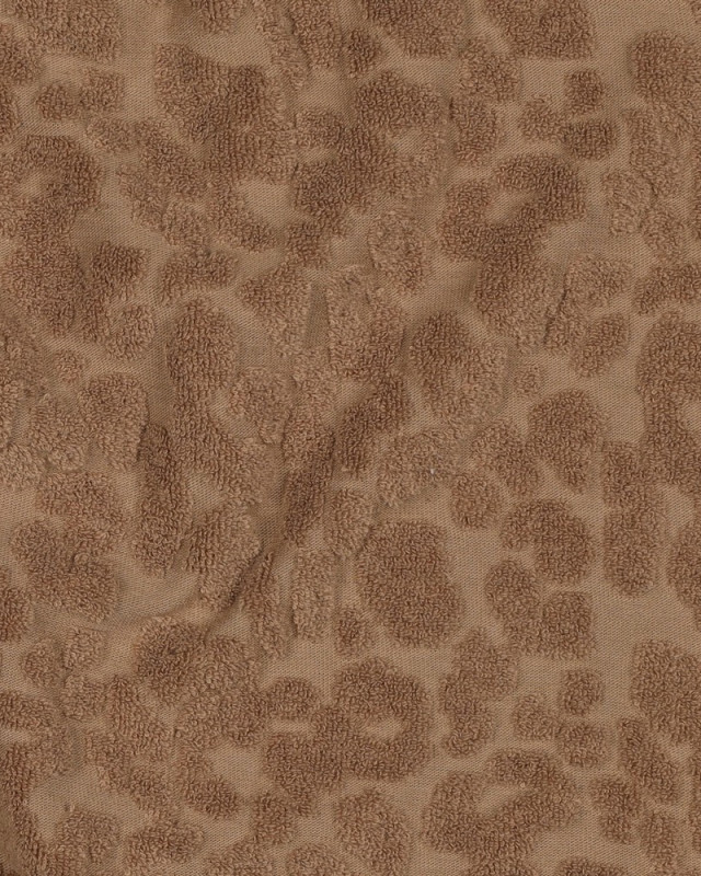 Jersey Mini Eponge Léopard Caramel - Mercerine