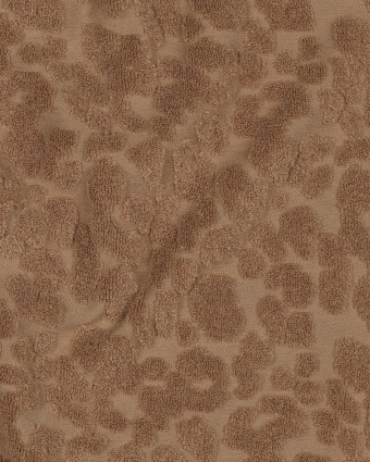 Jersey Mini Eponge Léopard Caramel - Mercerine