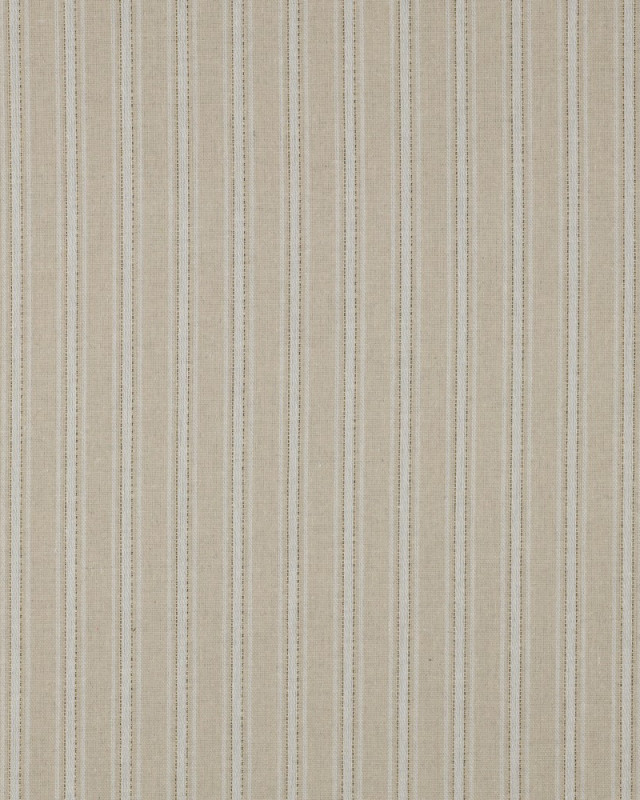 Lin Viscose Beige Nautrel à Rayures Touche Lurex Dorée - Mercerine