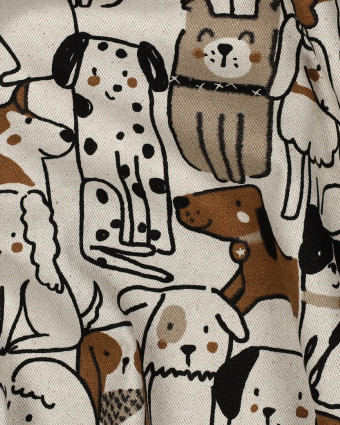 Tissu Effet Lin Chien - Mercerine