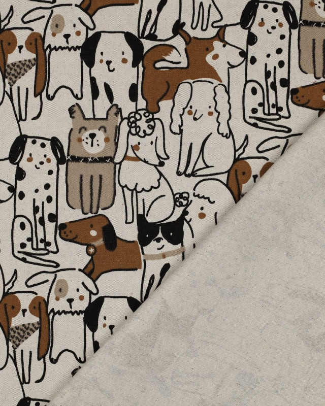 Tissu Effet Lin Chien - Mercerine