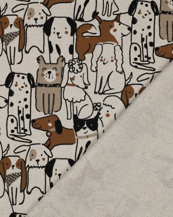 Tissu Effet Lin Chien - Mercerine