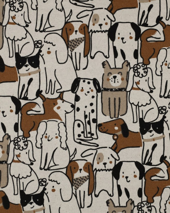 Tissu Effet Lin Chien - Mercerine