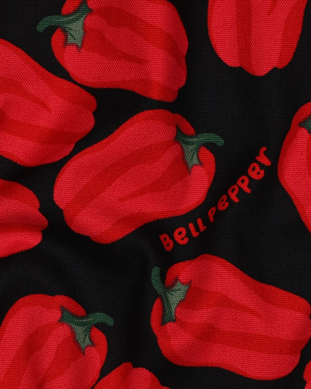 Tissu Effet Lin BellPeppers Noir - Mercerine