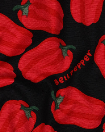 Tissu Effet Lin BellPeppers Noir - Mercerine