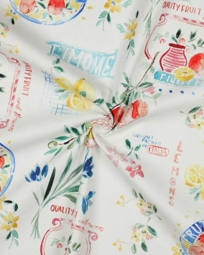 Tissu Canvas Limone Multicolore - Mercerine