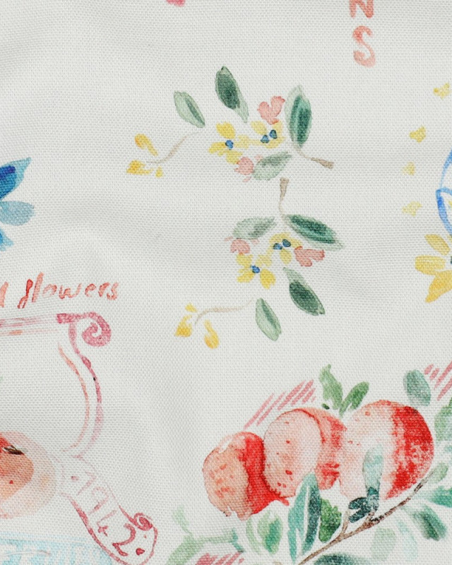 Toile de Coton Canvas Limone Multicolore - Mercerine