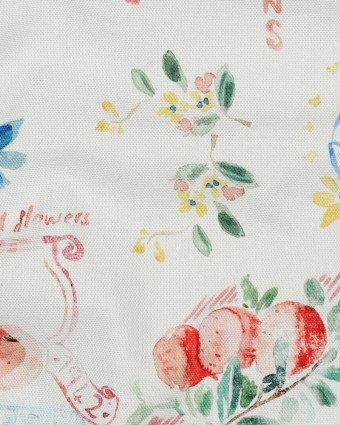 Toile de Coton Canvas Limone Multicolore - Mercerine