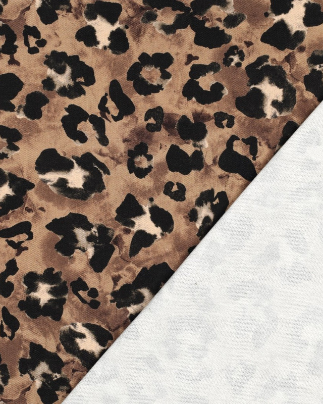 Toile de Coton Canvas Léopard - Mercerine