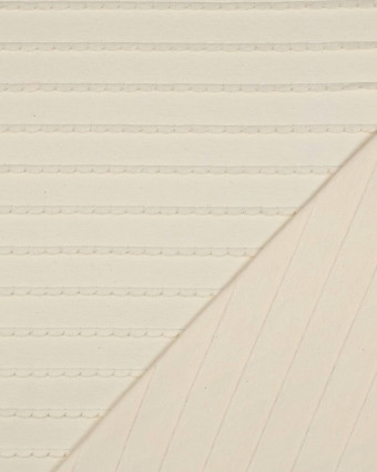 Jersey Rayures Mini Pétales Relief Beige Naturel - Mercerine