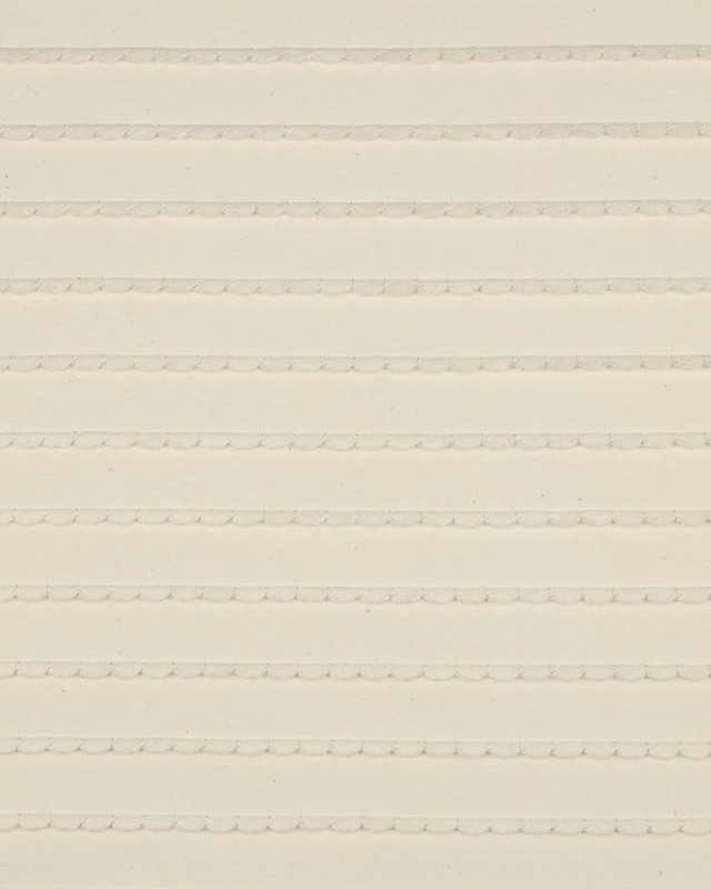 Jersey Rayures Mini Pétales Relief Beige Naturel - Mercerine