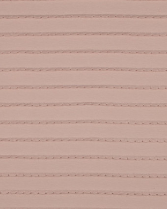 Jersey Rayures Mini Pétales Relief Vieux Rose - Mercerine