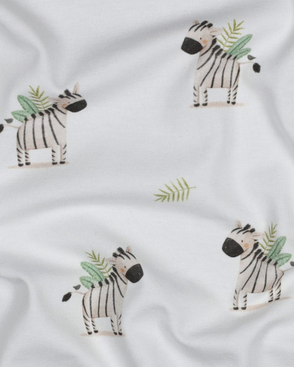 Tissu Jersey Motif Petits Zèbres - Mercerine