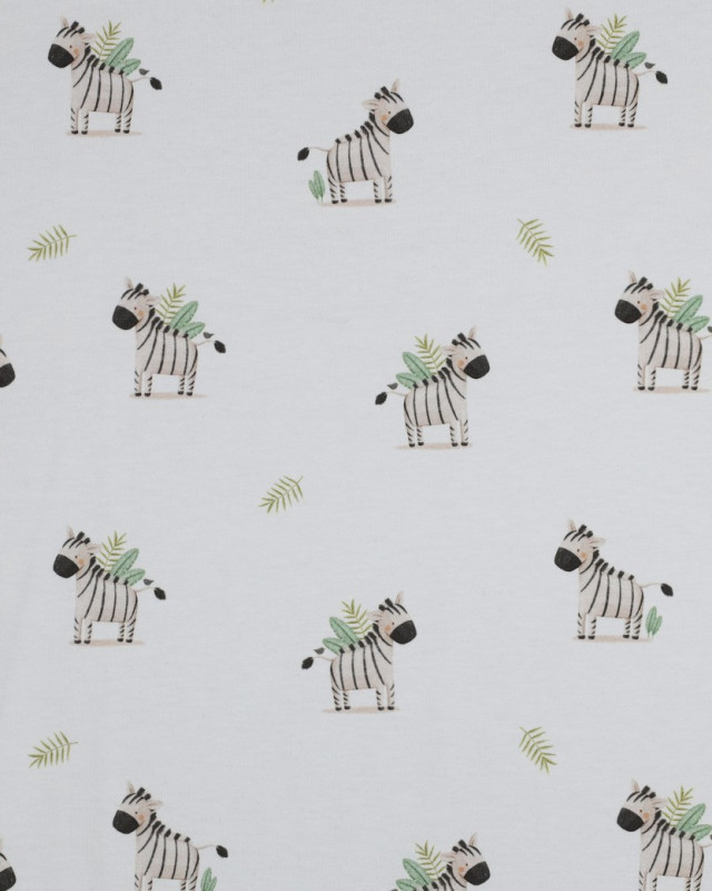 Tissu Jersey Motif Petits Zèbres - Mercerine