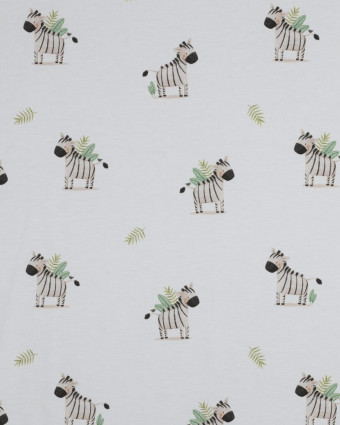Tissu Jersey Motif Petits Zèbres - Mercerine