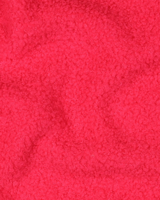 Tissu Petites Bouclettes Rose Fluo - Mercerine