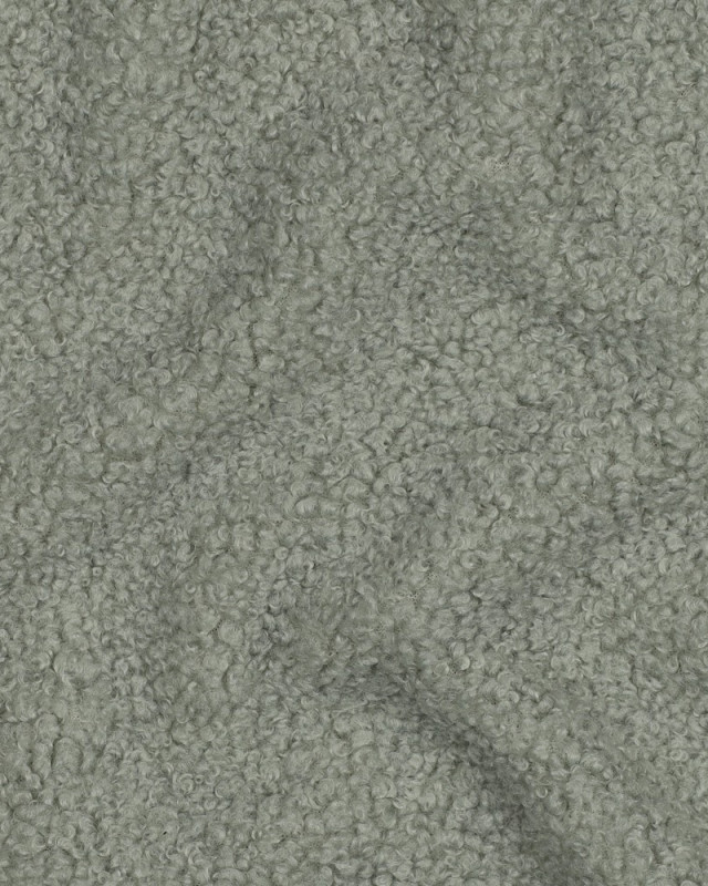 Tissu Petites Bouclettes Vert Sauge - Mercerine