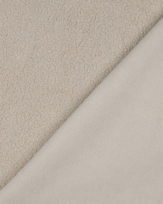 Tissu Petites Bouclettes Greige - Mercerine