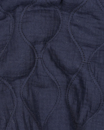 Double Gaze Matelassée Bleu Marine - Mercerine