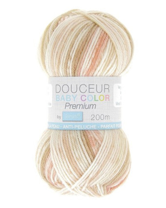 Fil à tricoter Douceur Baby Color - 60% Acrylique, 40% Polyamide