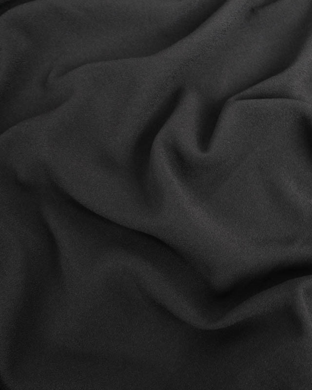 Tissu Crêpe Lourd Uni Sofia Noir - Mercerine