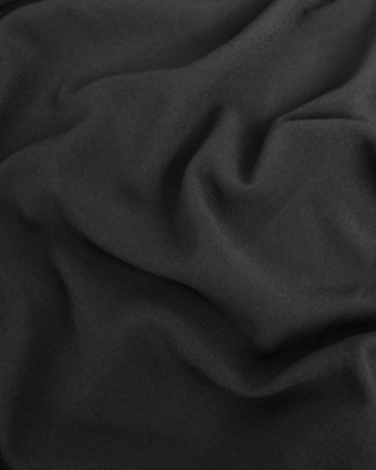 Tissu Crêpe Lourd Uni Sofia Noir - Mercerine