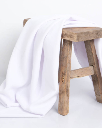 Tissu Crêpe Lourd Uni Sofia Blanc - Mercerine