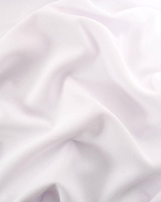 Tissu Crêpe Lourd Uni Sofia Blanc - Mercerine