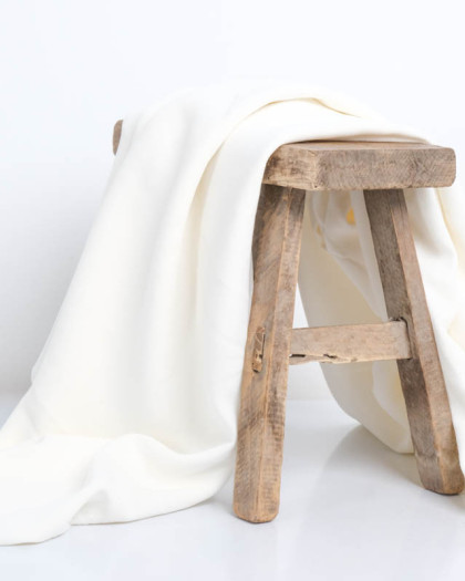 Tissu Crêpe Lourd Uni Sofia Ecru - Mercerine