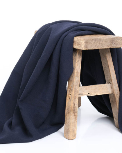 Tissu Crêpe Lourd Uni Sofia Navy - Mercerine