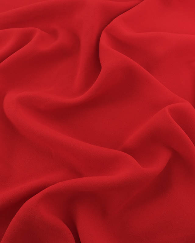 Tissu Crêpe Lourd Uni Sofia Rouge - Mercerine