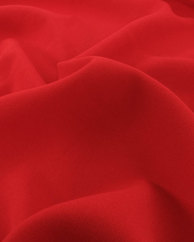 Tissu Crêpe Lourd Uni Sofia Rouge - Mercerine