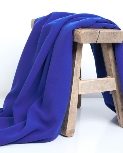 Tissu Crêpe Lourd Uni Sofia Bleu Electrique - Mercerine