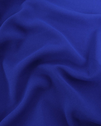 Tissu Crêpe Lourd Uni Sofia Bleu Electrique - Mercerine