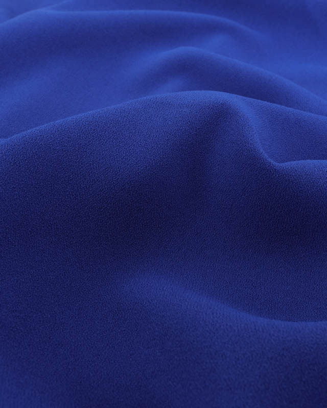 Tissu Crêpe Lourd Uni Sofia Bleu Electrique - Mercerine