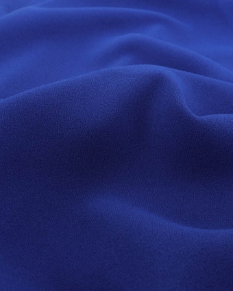 Tissu Crêpe Lourd Uni Sofia Bleu Electrique - Mercerine