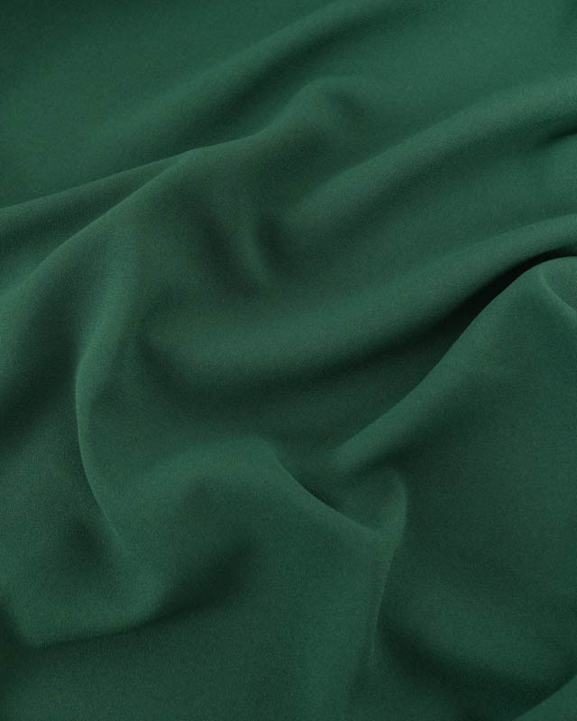 Tissu Crêpe Lourd Uni Sofia Vert Forêt - Mercerine