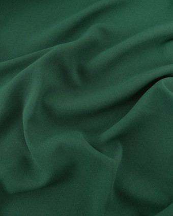 Tissu Crêpe Lourd Uni Sofia Vert Forêt - Mercerine