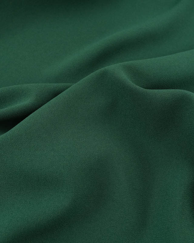 Tissu Crêpe Lourd Uni Sofia Vert Forêt - Mercerine