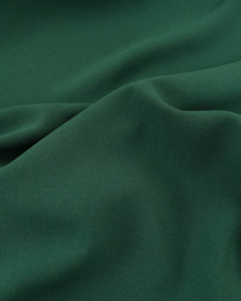 Tissu Crêpe Lourd Uni Sofia Vert Forêt - Mercerine
