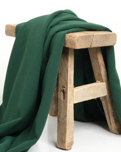 Tissu Crêpe Lourd Uni Sofia Vert Forêt - Mercerine
