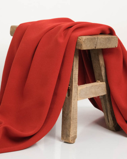 Tissu Crêpe Lourd Uni Sofia Terracotta - Mercerine