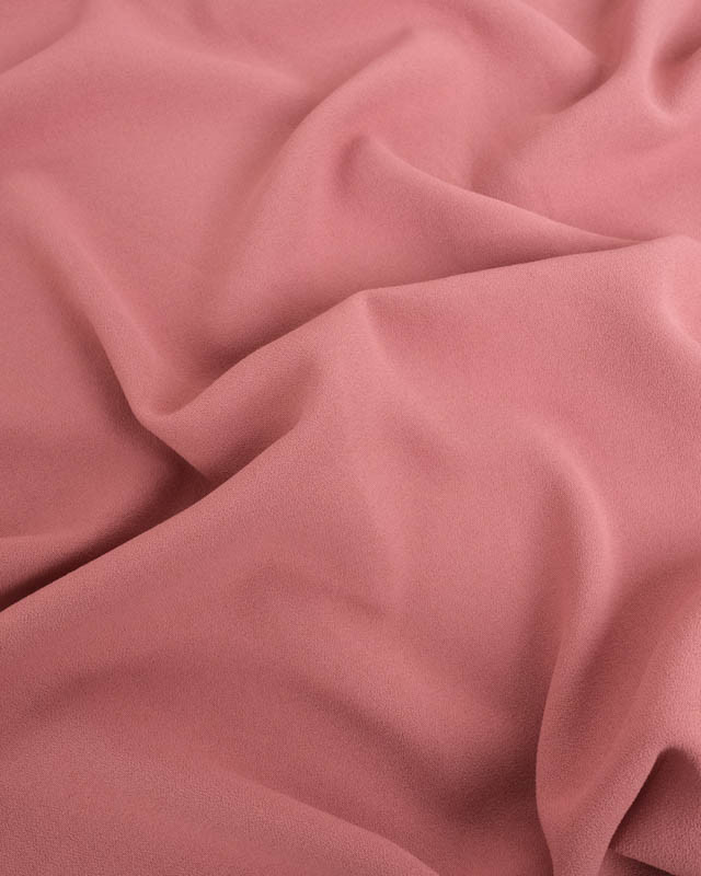 Tissu Crêpe Lourd Uni Sofia Vieux Rose - Mercerine