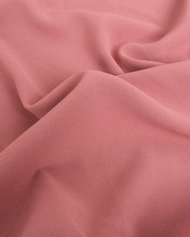 Tissu Crêpe Lourd Uni Sofia Vieux Rose - Mercerine