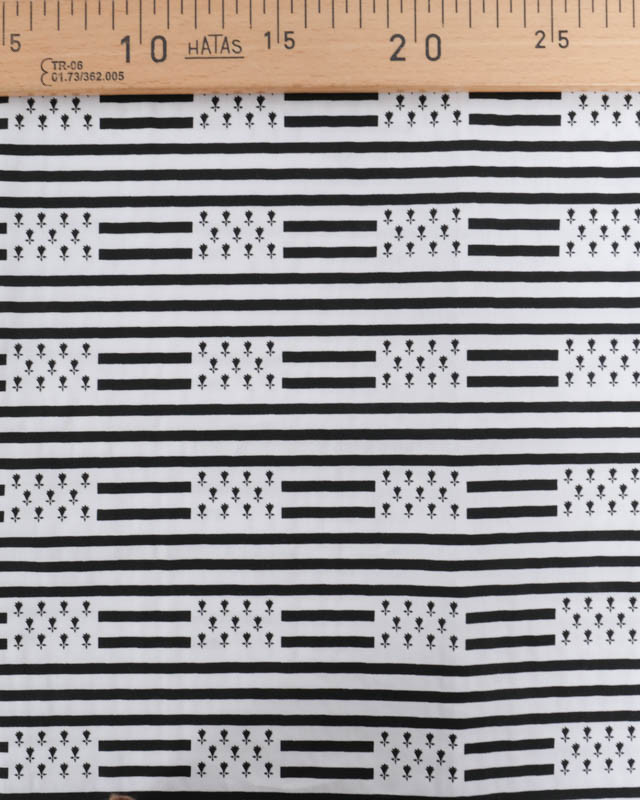 Tissu Coton Imprimé Bretagne Drapeau Breton Rayures - Mercerine