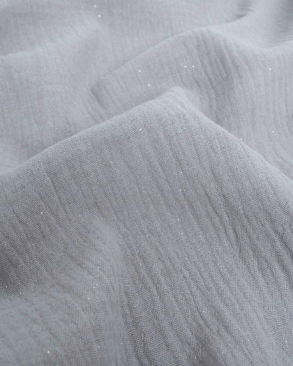 Double Gaze Pailletée Gris Argent - Mercerine